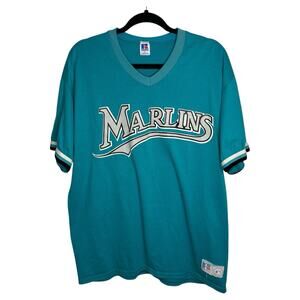 Vintage Florida Marlins T-Shirt Men's XL Baseball Russell Athletic 90s USA